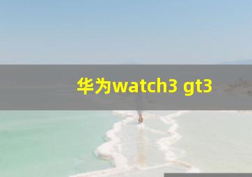 华为watch3 gt3